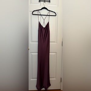 Zara Purple Satin Dress
